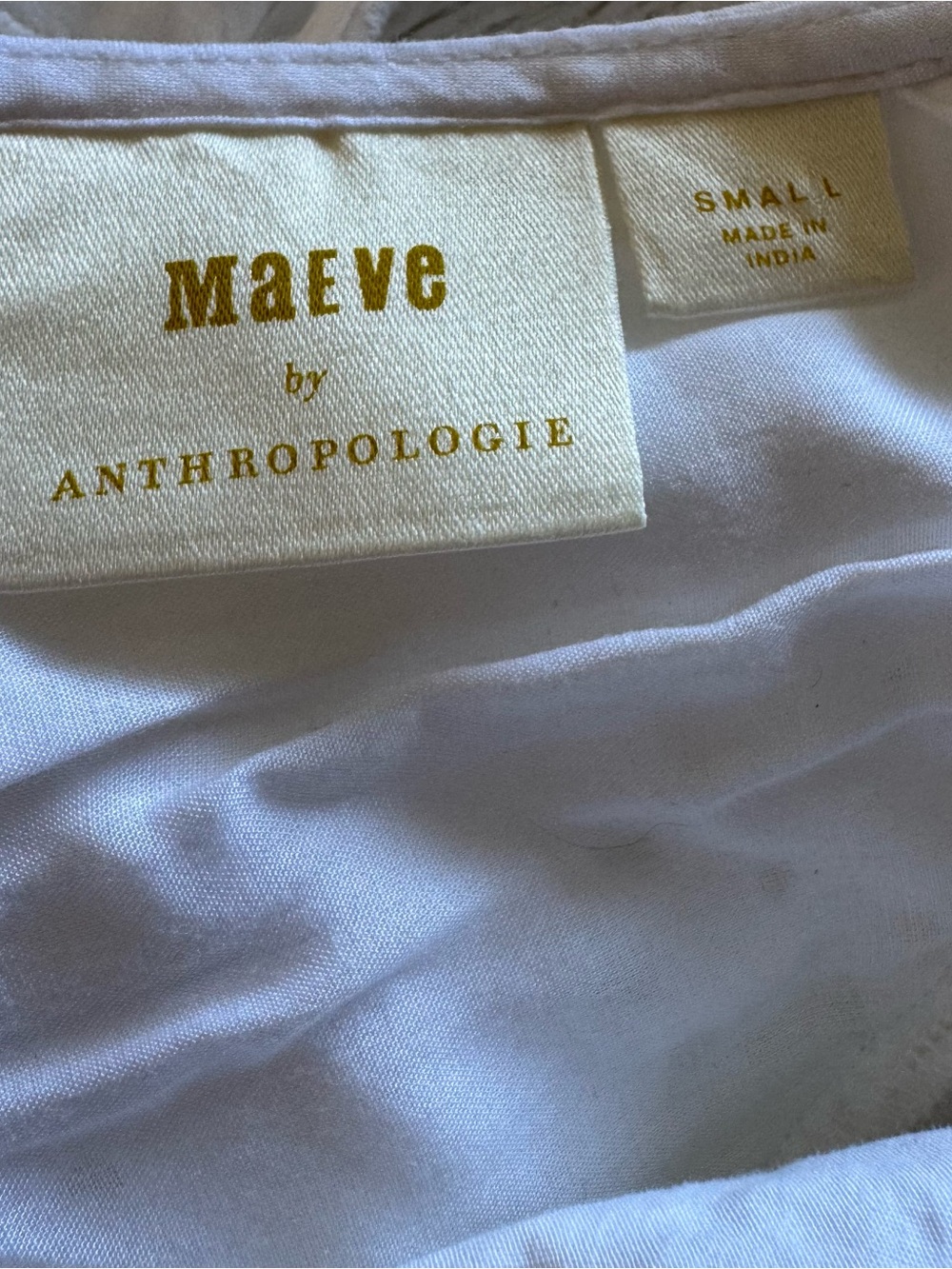 Maeve Anthropologie White Eyelet Midi Dress Small Cottagecore Coastal - Picture 4 of 13